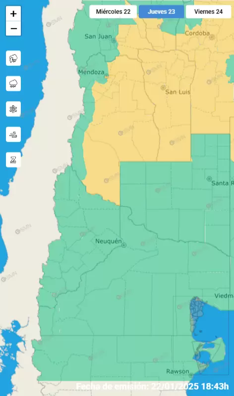 mapa de alertas SMN