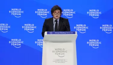 Javier Milei en Davos
