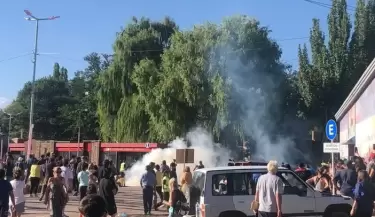 protesta antiminera en Uspallata