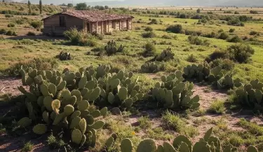 Rancho en pleno campo mendocino - Ilustraci�n: IA
