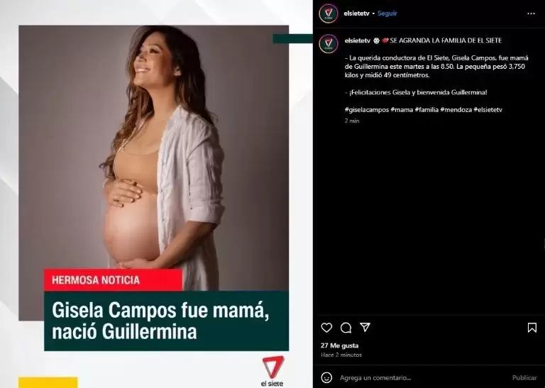 gisela campos bebé