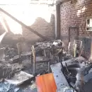 Un importante incendio destruyó por completo una vivienda en Las Heras