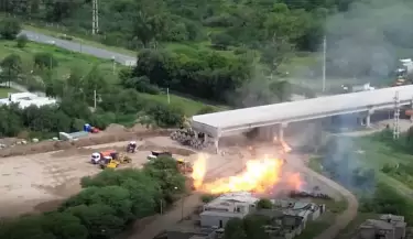 Incendio en gasoducto Villa Maria