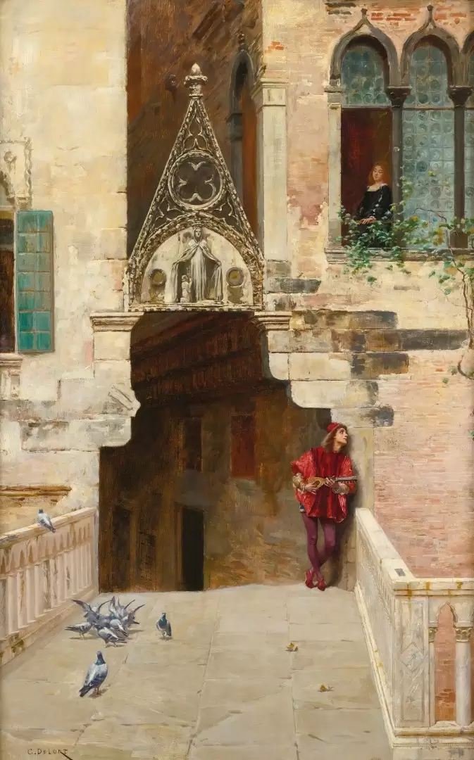 Romeo y Julieta por Charles Édouard Delort