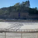 Comenz� el armado del escenario para la Vendimia 2025 en el Frank Romero Day