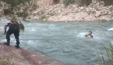 Rescate en el Rio Mendoza