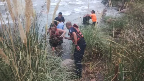 Rescate en el Rio Mendoza