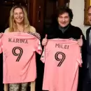 (Video) Javier Milei recibi� la nueva camiseta del Inter Miami firmada por Lionel Messi