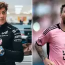 El particular gesto de Colapinto con Messi durante las pruebas con la escuder�a Alpine