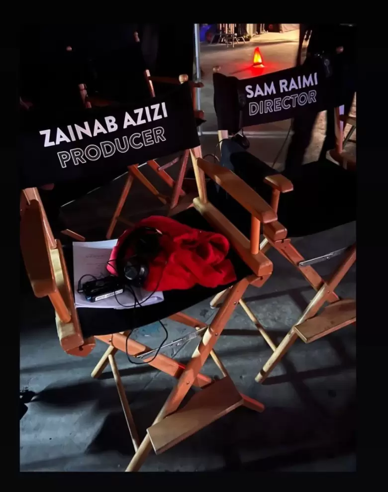 sam raimi en el rodaje de "Send help"