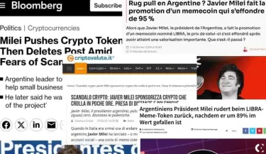 diarios internacionales escandalo milei criptomoneda