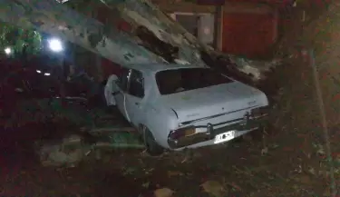 Fuerte tormenta en la localidad de Medrano, Jun�n.
