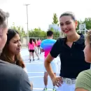 Florencia Dest�fanis inaugur� un importante play�n deportivo en Santa Rosa
