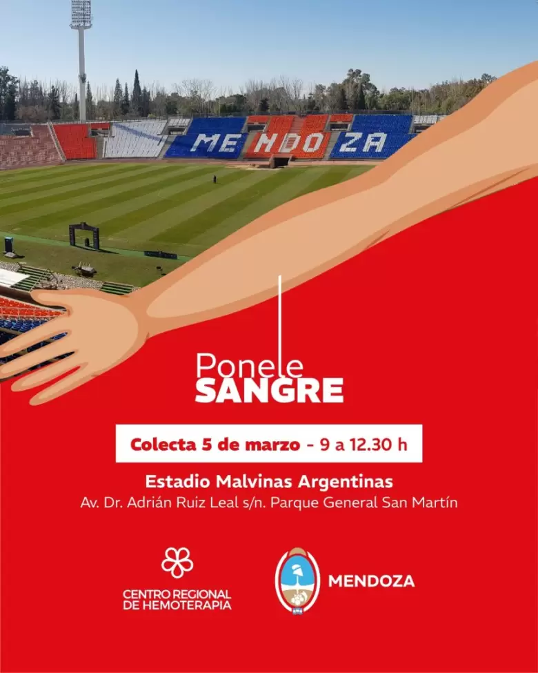 Colecta: "Ponele sangre" en el Estadio Malvinas