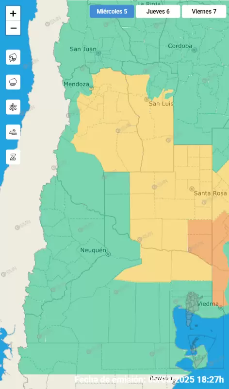 mapa de alertas SMN