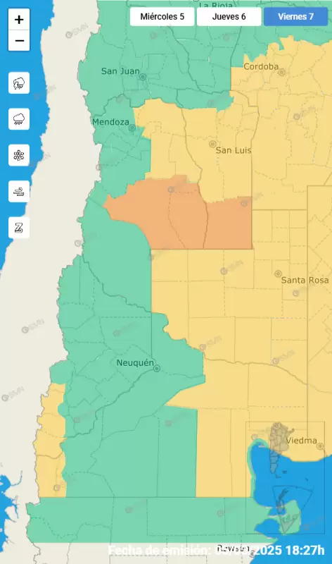 mapa de alertas SMN