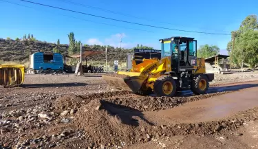 Tareas de despeje en la zona de Potrerillas