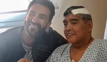Leopoldo Luque y Diego Maradona