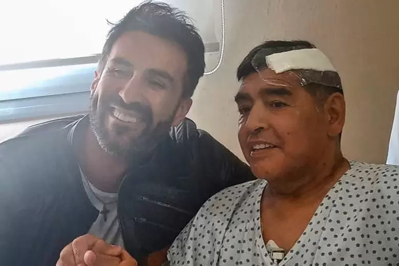 Leopoldo Luque y Diego Maradona