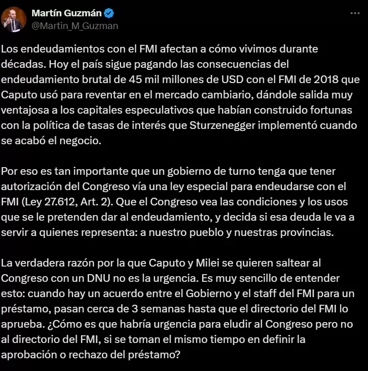 tweet martin guzman fmi