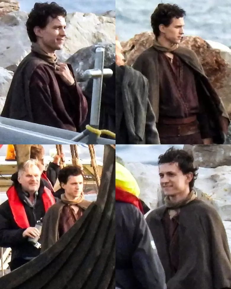 primeras imagenes de tom holland filmando la odisea