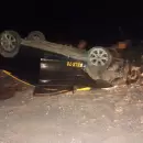Nuevo accidente en la ruta 7: un taxi chileno volc� en Polvaredas y el conductor sali� ileso