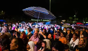 Palito Ortega baj� la lluvia en Luj�n de Cuyo