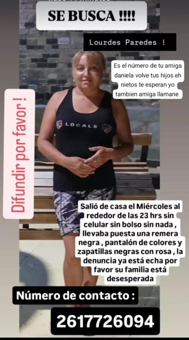 Búsqueda de Lourdes Paredes