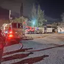 (Video) Importante operativo por un incendio en el corral�n de la Municipalidad de Maip�