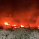 Un feroz incendio arras� con la playa de secuestros de San Mart�n