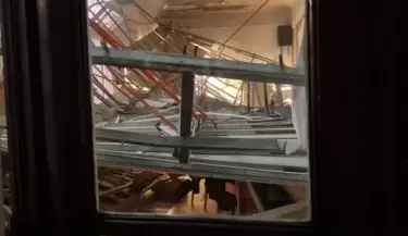 ca�da del techo en un cumplea�os