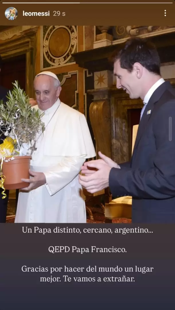 messi papa francisco