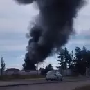 (Video) Un grave incendio afectó a un galpón con fertilizantes en Tunuyán