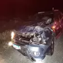 Un tremendo accidente dej� tres camionetas da�adas y dos vacas muertas en Lavalle