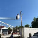 La Policía desarticuló un punto de acopio de luminarias y cables robados en Las Heras