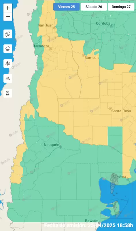 mapa de alertas SMN