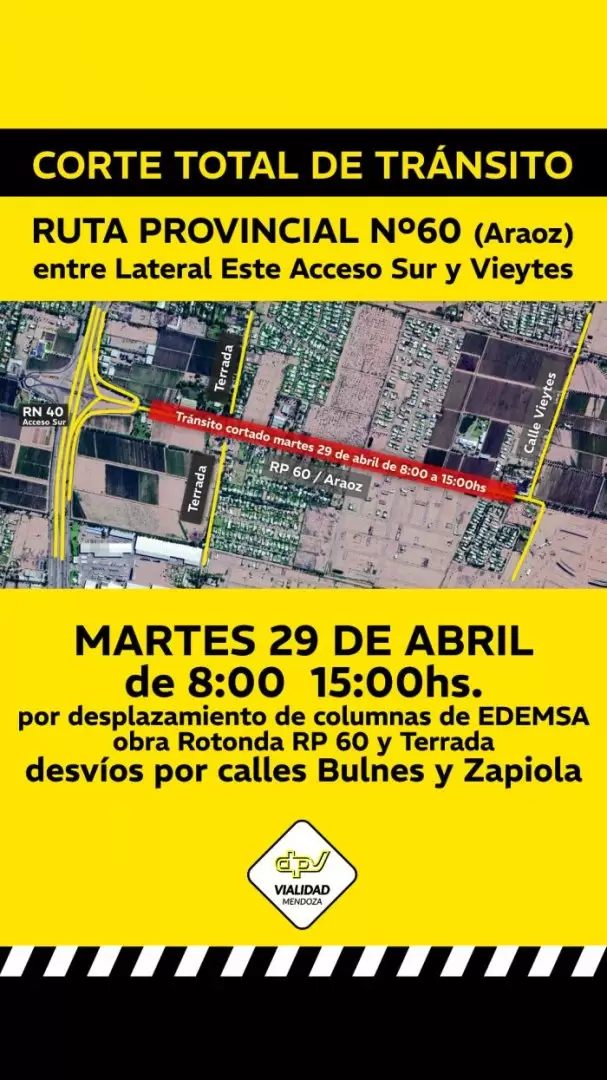 corte ruta