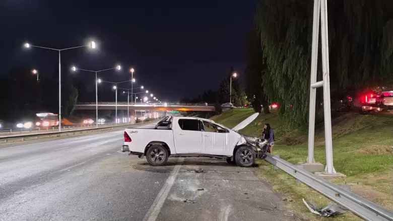 accidente en el Acceso Sur