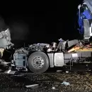 Im�genes: un herido tras un fuerte choque de camiones en la ruta 7