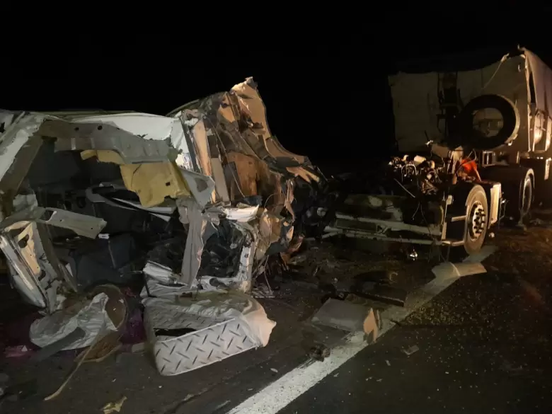 accidente entre dos camiones-ruta 7