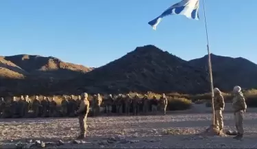 Acto del ej�rcito en Uspallata