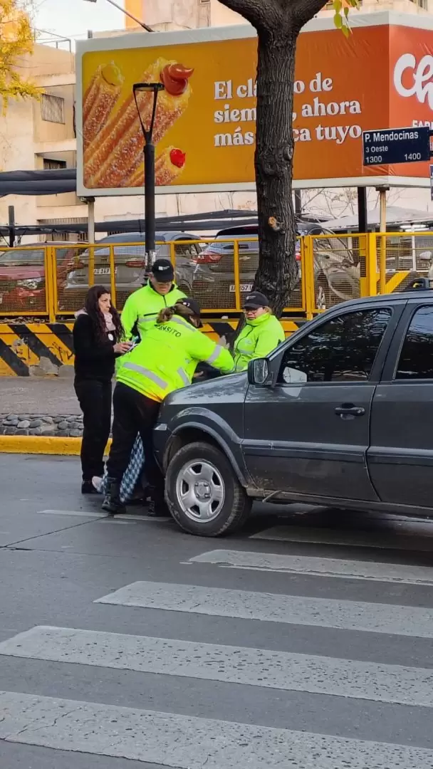 accidente en el centro