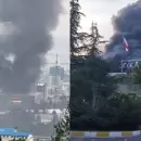 Impactante video: as� un misil israel� se estrell� en vivo contra un canal de TV iran�