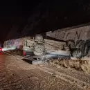 Una camioneta volcó en la Curva del Soldado, sin dejar heridos de gravedad