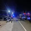 Fuerte accidente en Tunuy�n dej� a dos personas atrapadas y heridas en un veh�culo