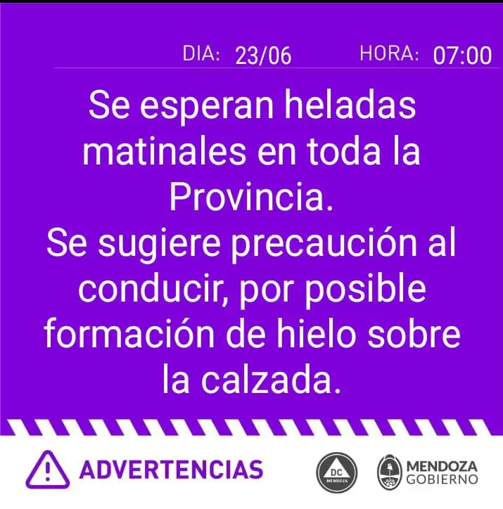 alerta meteorol�gica lunes 23 de junio