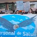 As� fue la protesta de enfermeros autoconvocados frente al Hospital Central