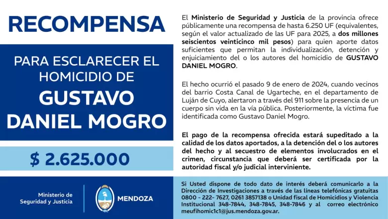 RECOMPENSA HOMICIDIO