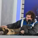 En un streaming, Milei present� a Conan y anunci� millonaria donaci�n