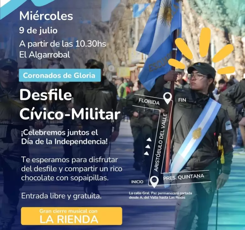 Desfile 9 de julio las Heras